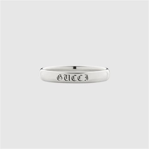 Gucci Promises 750 platinum ring 4mm 